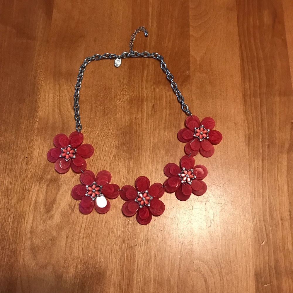 Coral and Silver Necklace